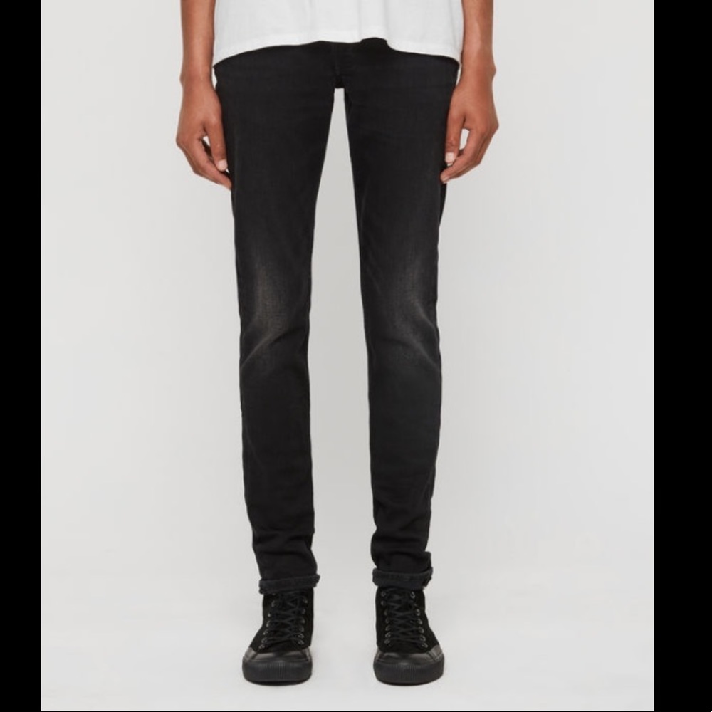 All Saints Dark Grey Rex Jeans